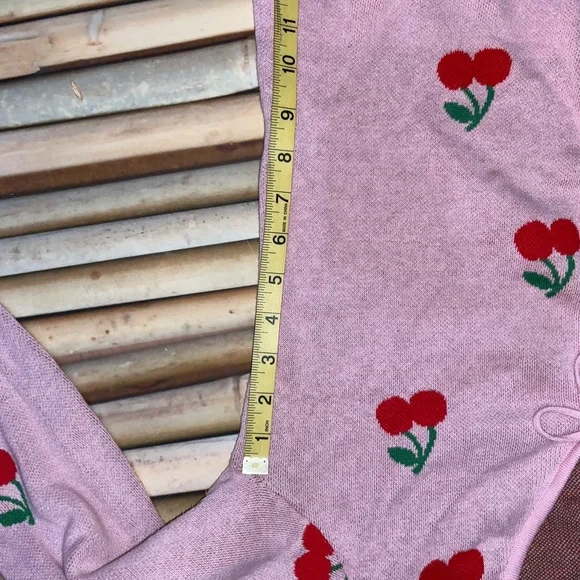 Pink Cherry Embroidered Cardigan - Picture 14 of 16